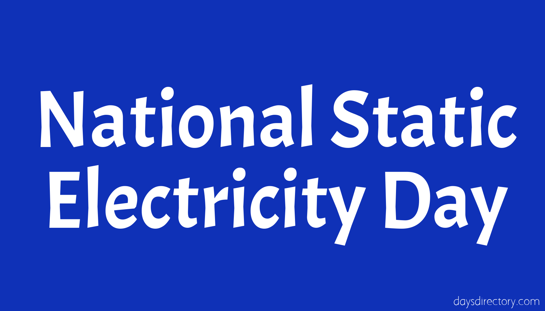National Static Electricity Day