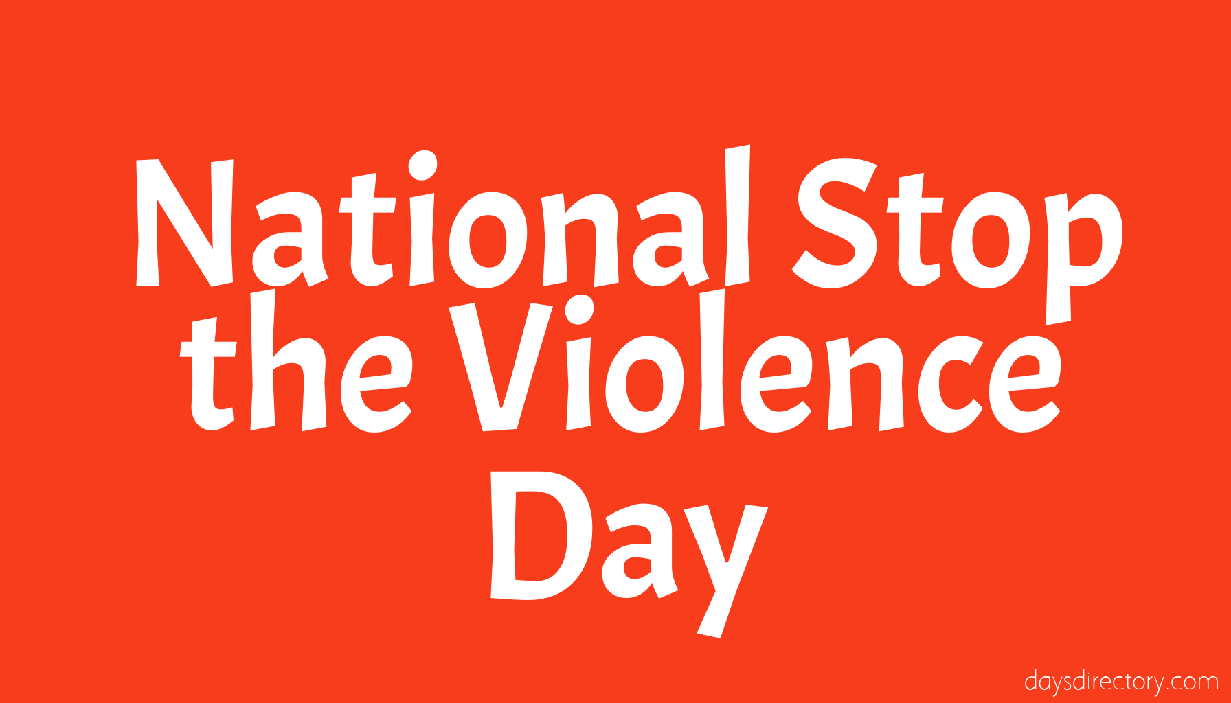 National Stop the Violence Day