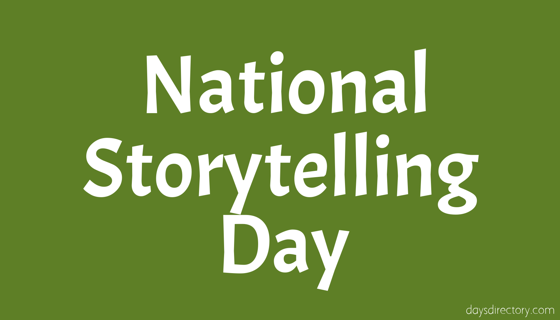 National Storytelling Day