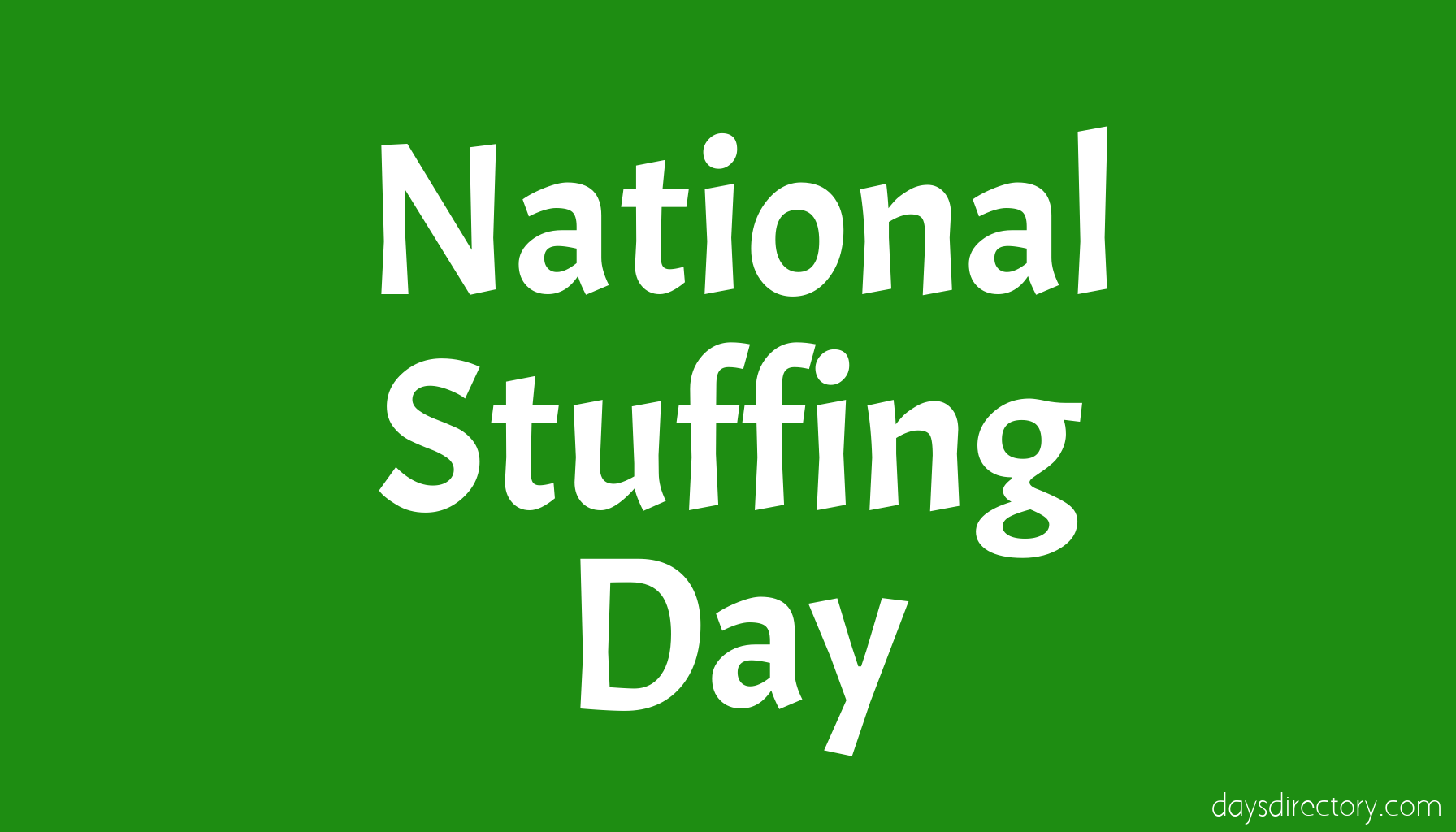 National Stuffing Day
