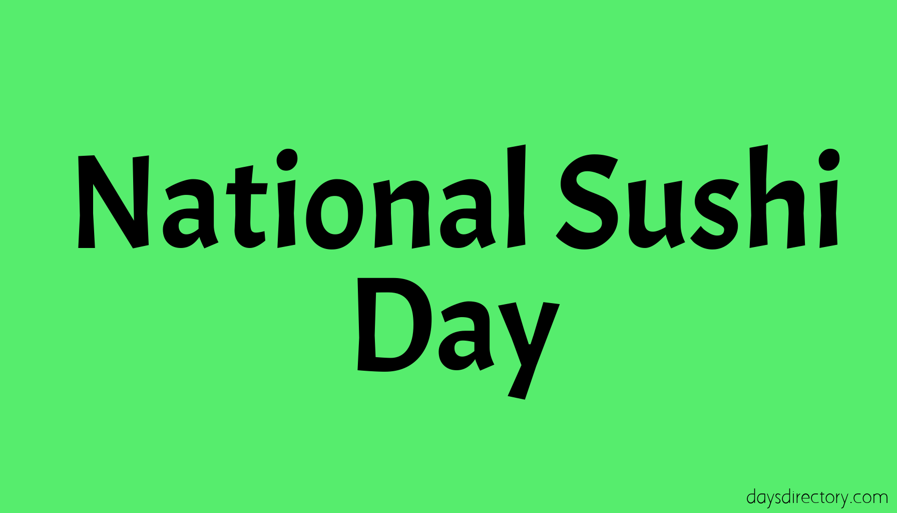National Sushi Day