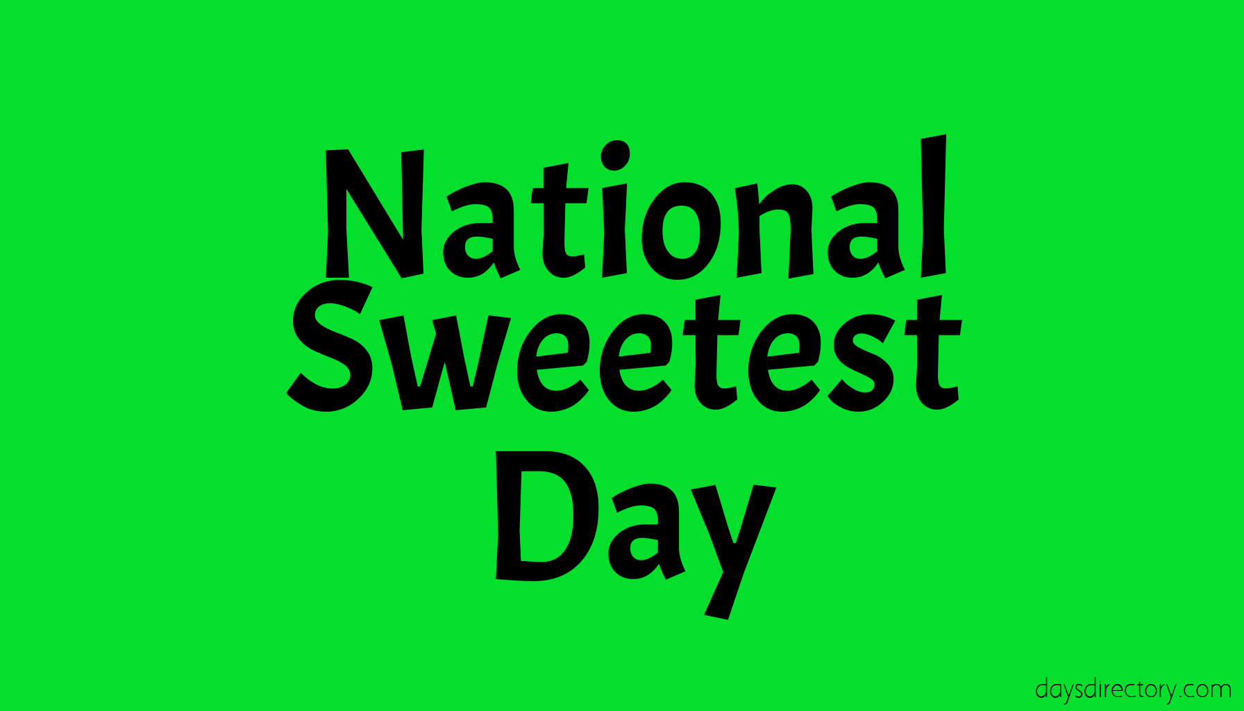 National Sweetest Day