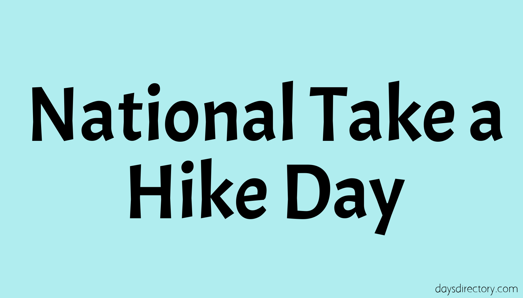 National Take a Hike Day