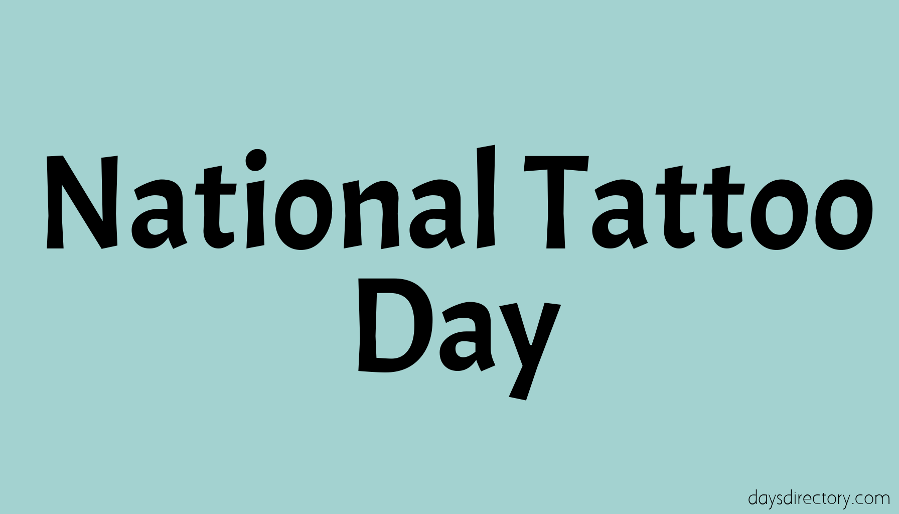 National Tattoo Day
