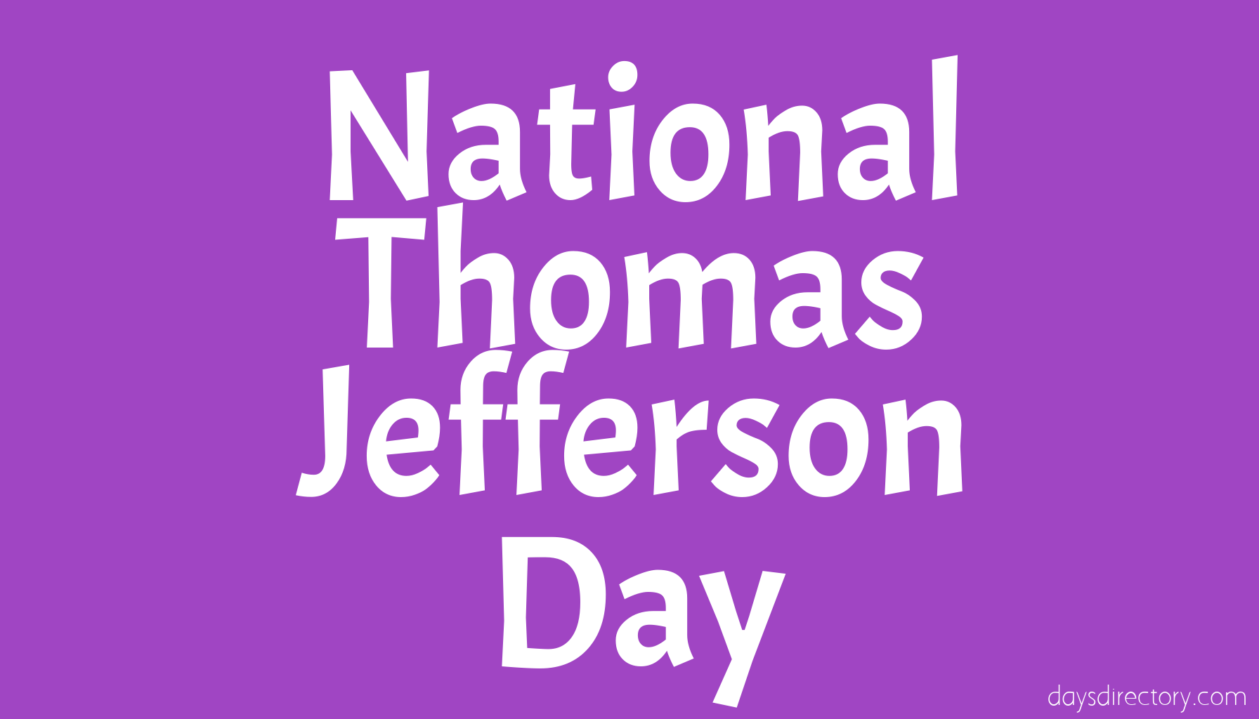 National Thomas Jefferson Day