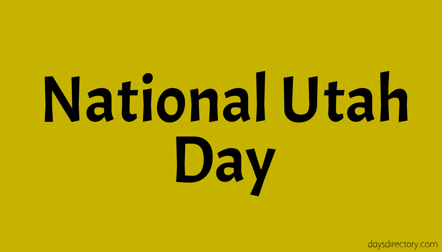 National Utah Day
