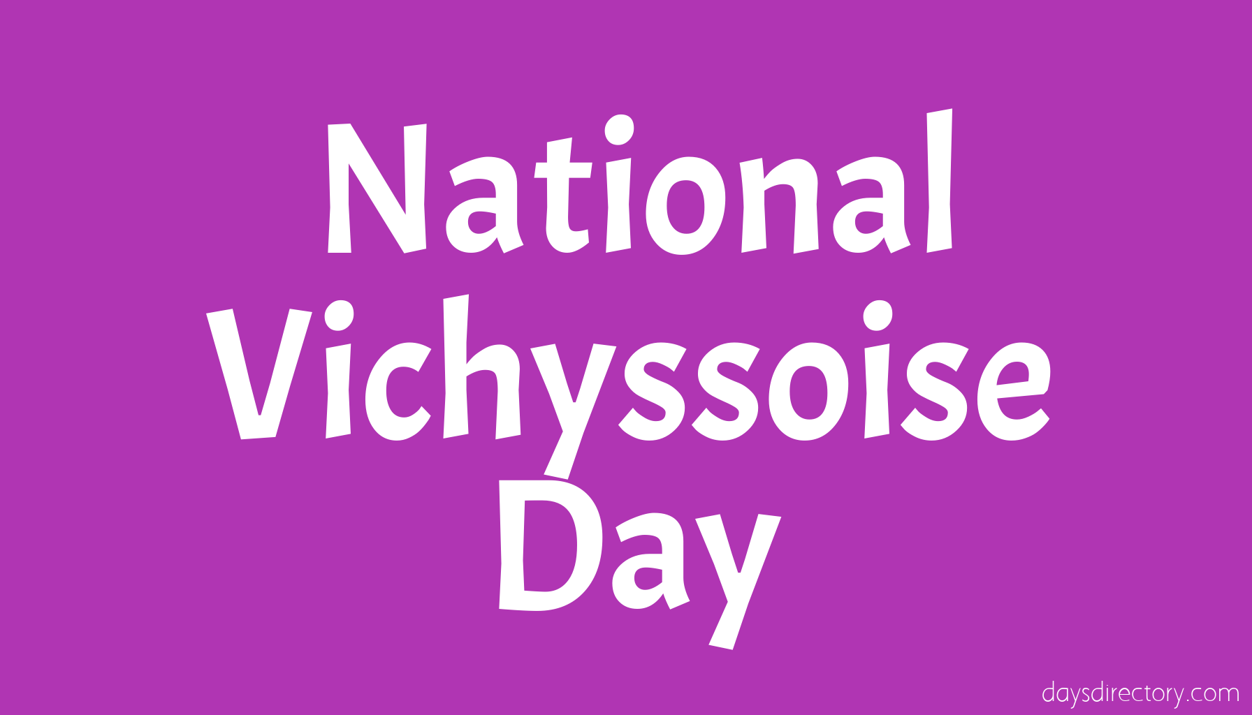 National Vichyssoise Day