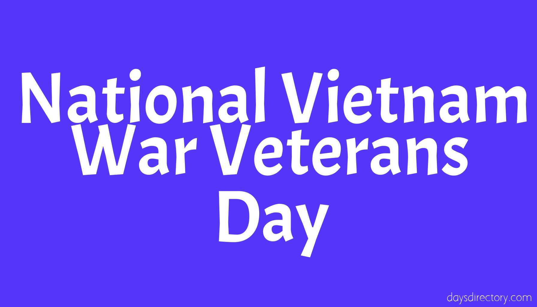 National Vietnam War Veterans Day