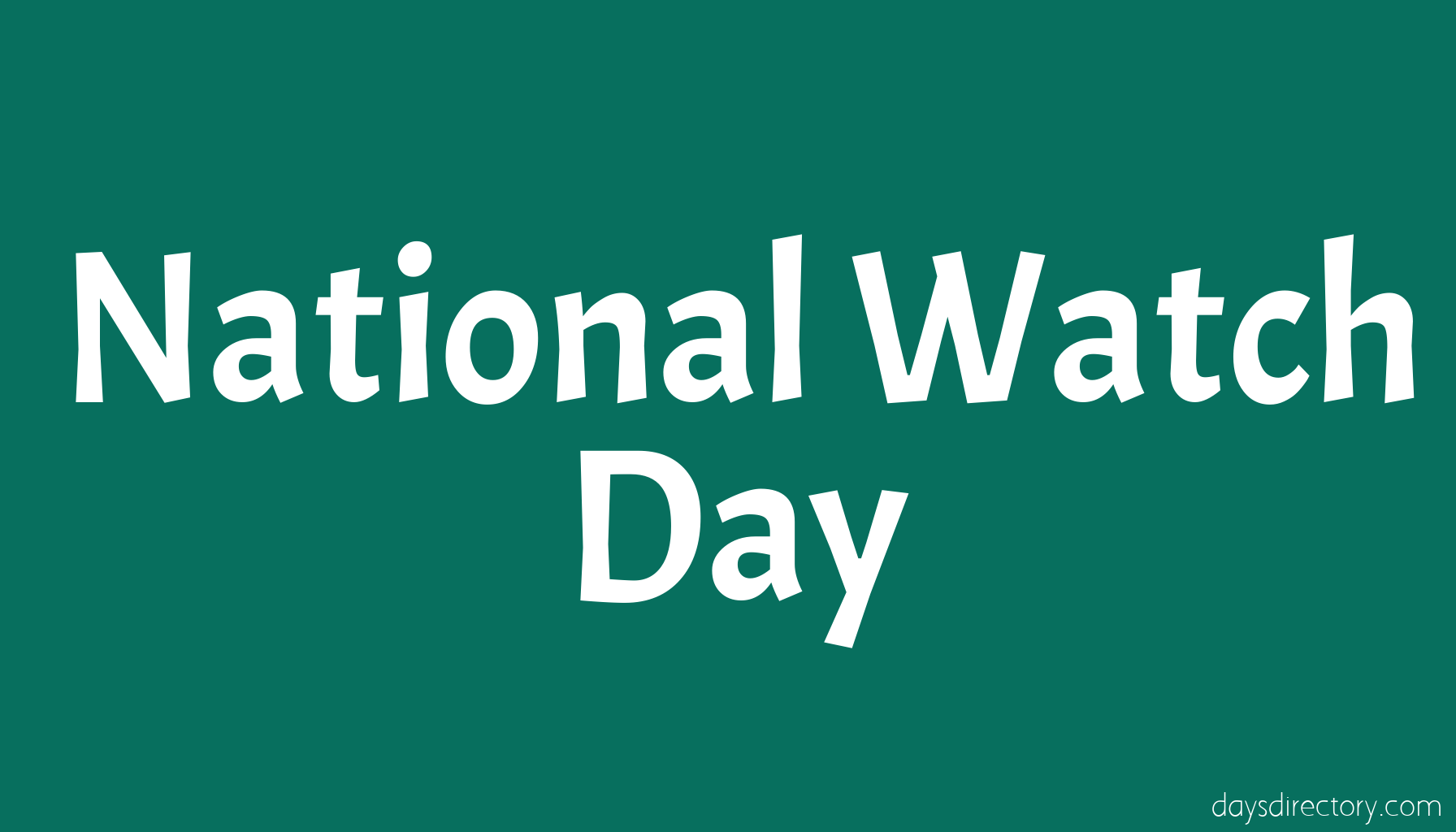 National Watch Day