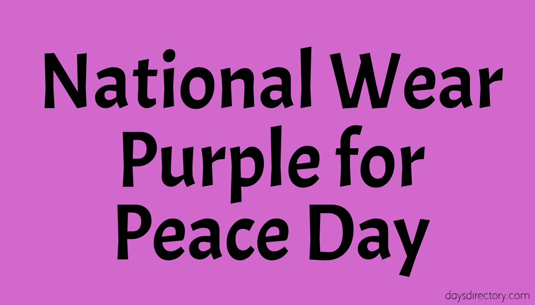 National Wear Purple for Peace Day