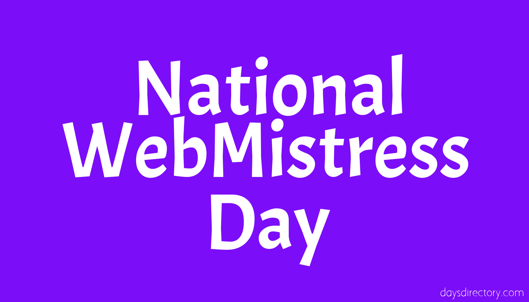 National WebMistress Day