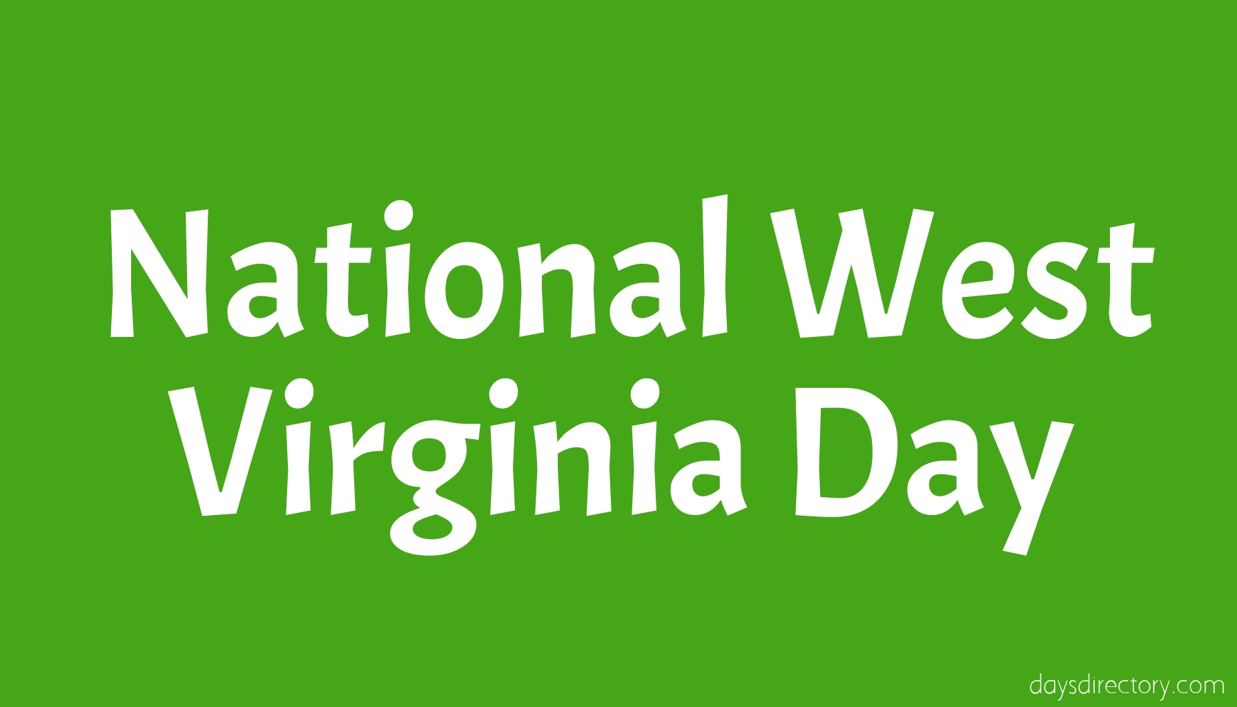 National West Virginia Day