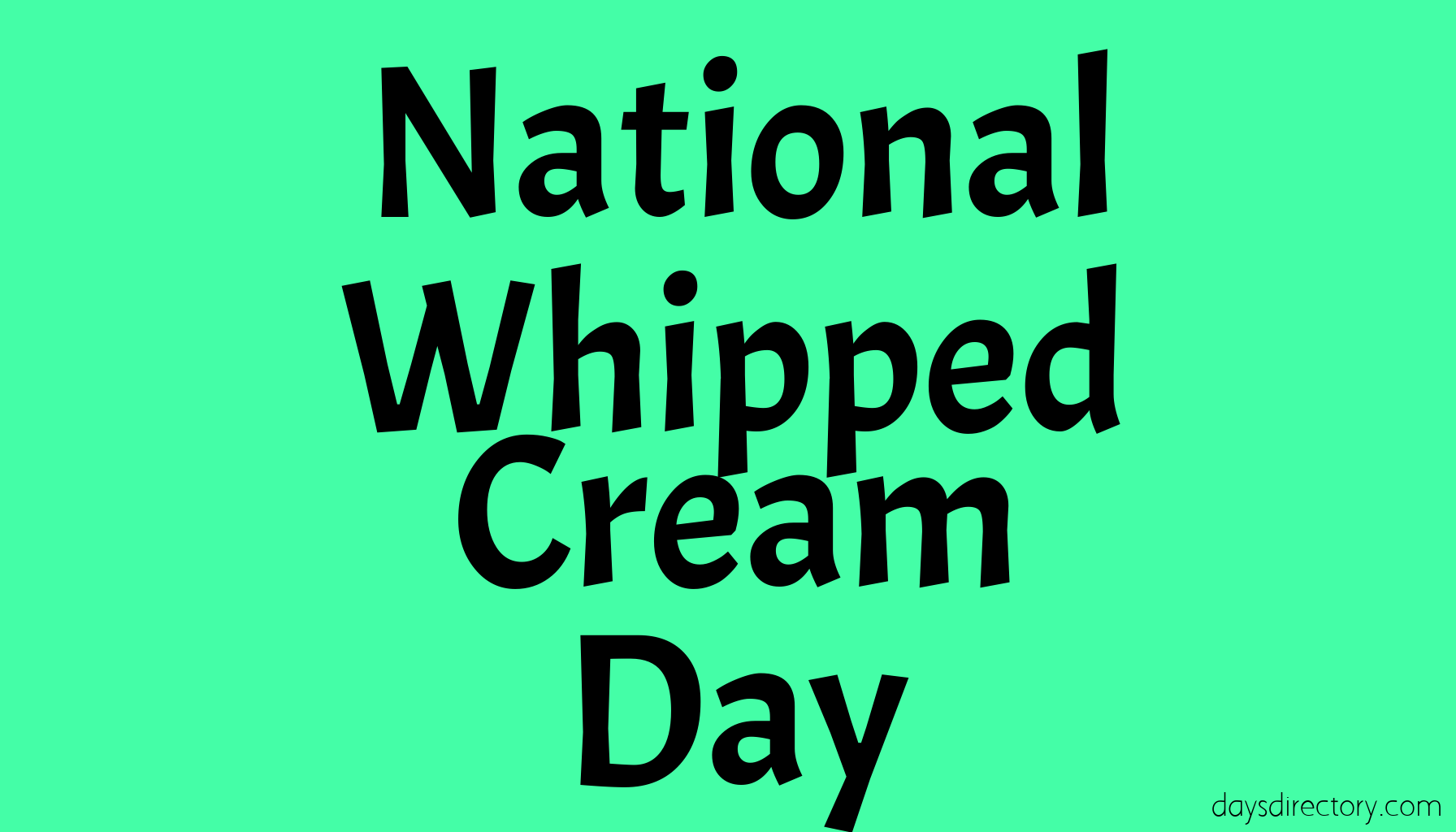National Whipped Cream Day