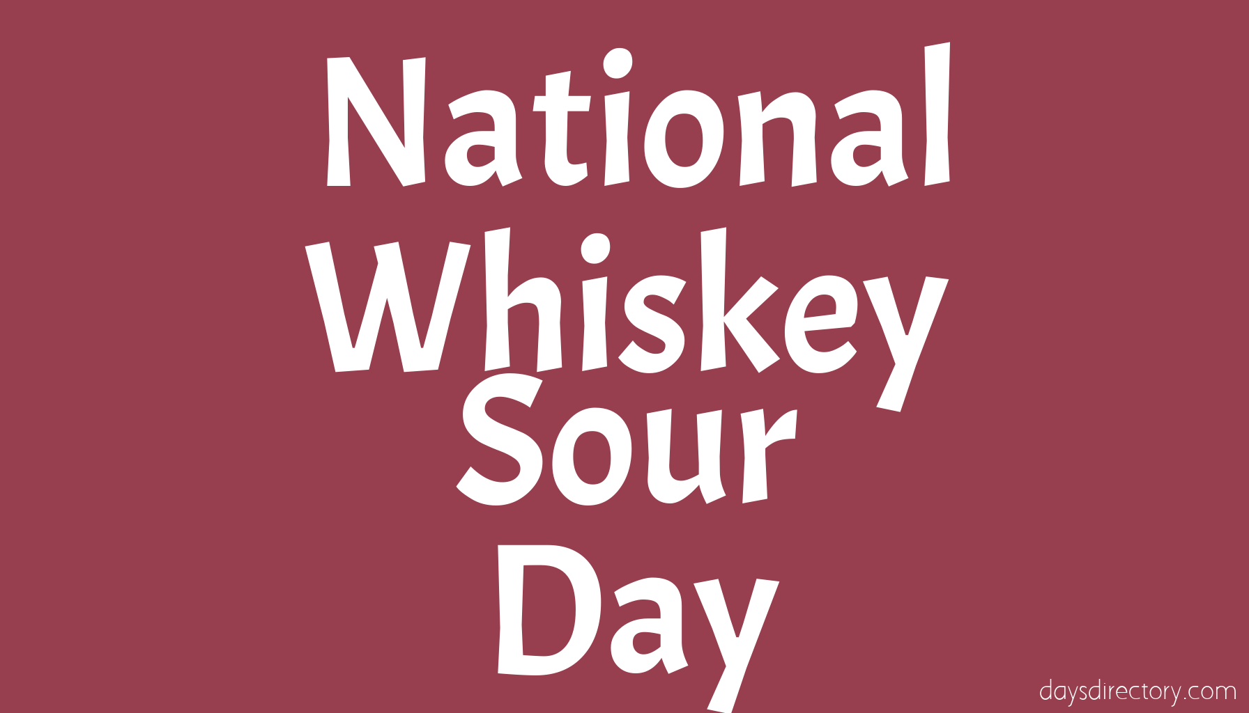 National Whiskey Sour Day