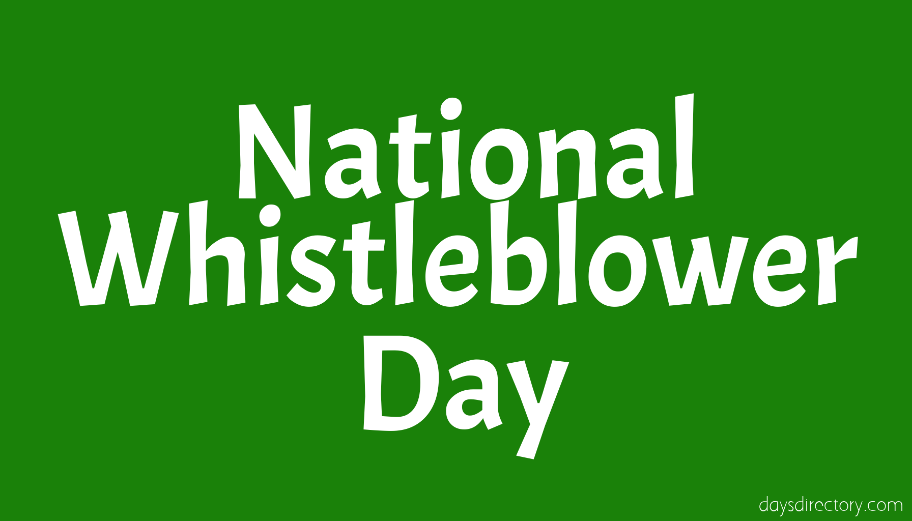 National Whistleblower Day