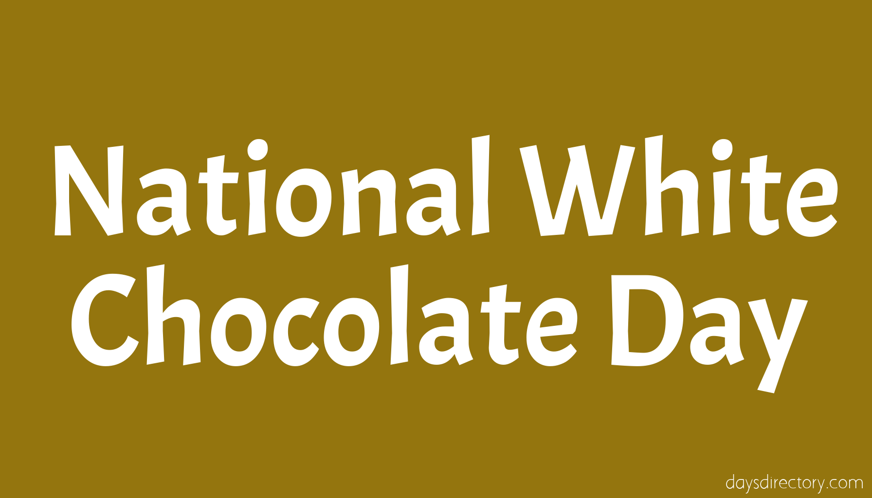 National White Chocolate Day