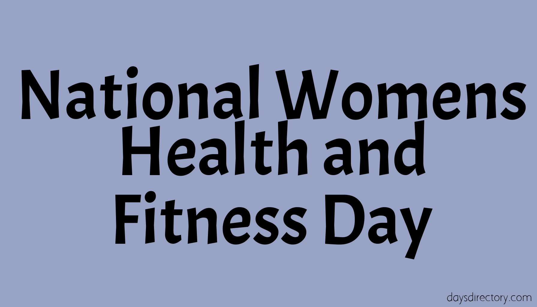 National Womens Health and Fitness Day