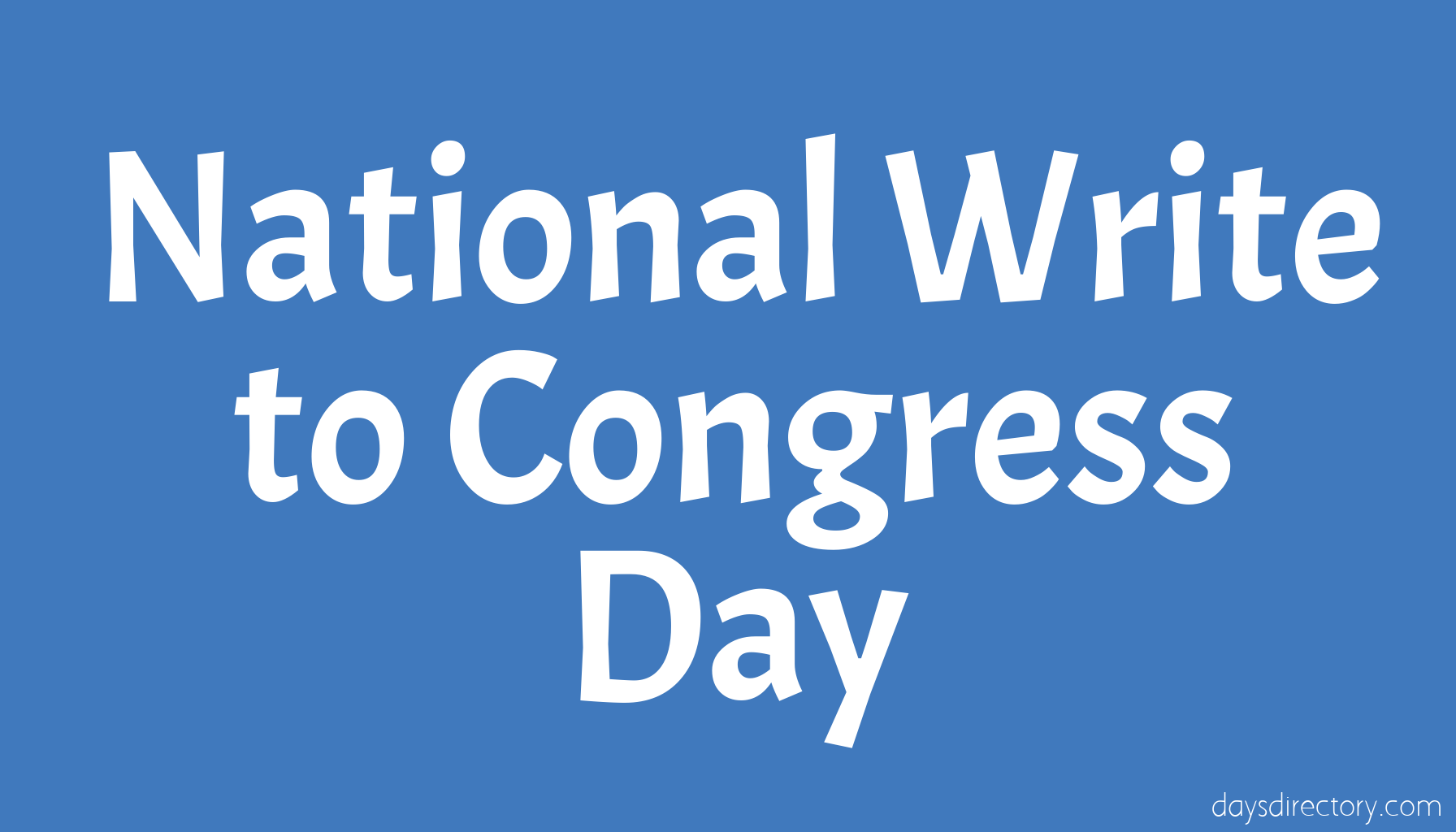 National Write to Congress Day