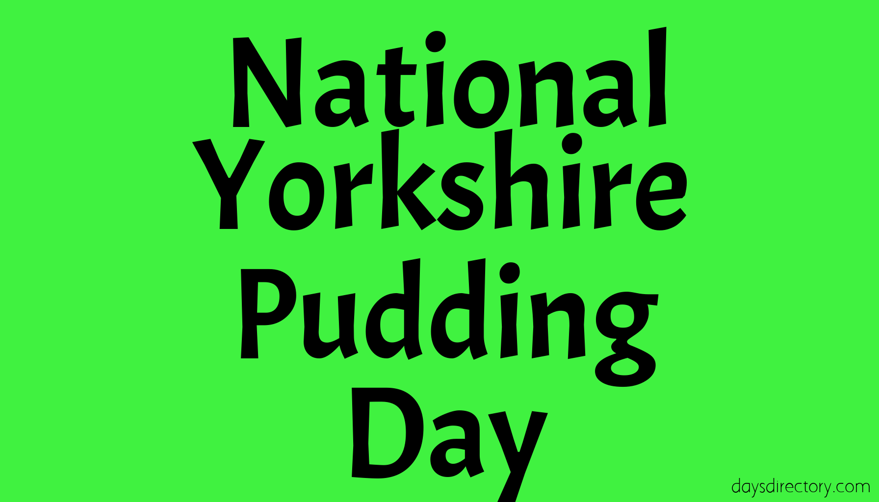 National Yorkshire Pudding Day