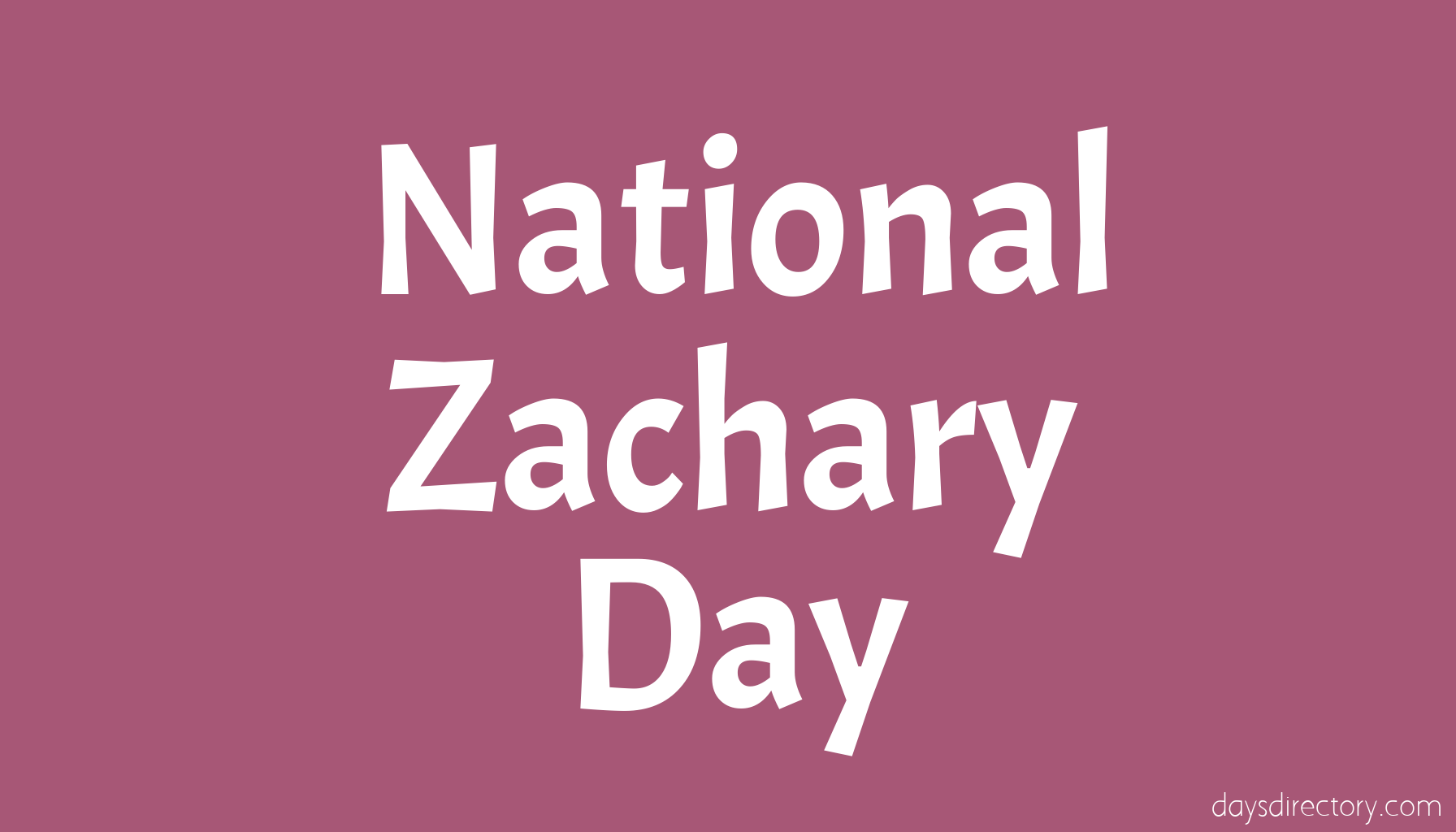 National Zachary Day