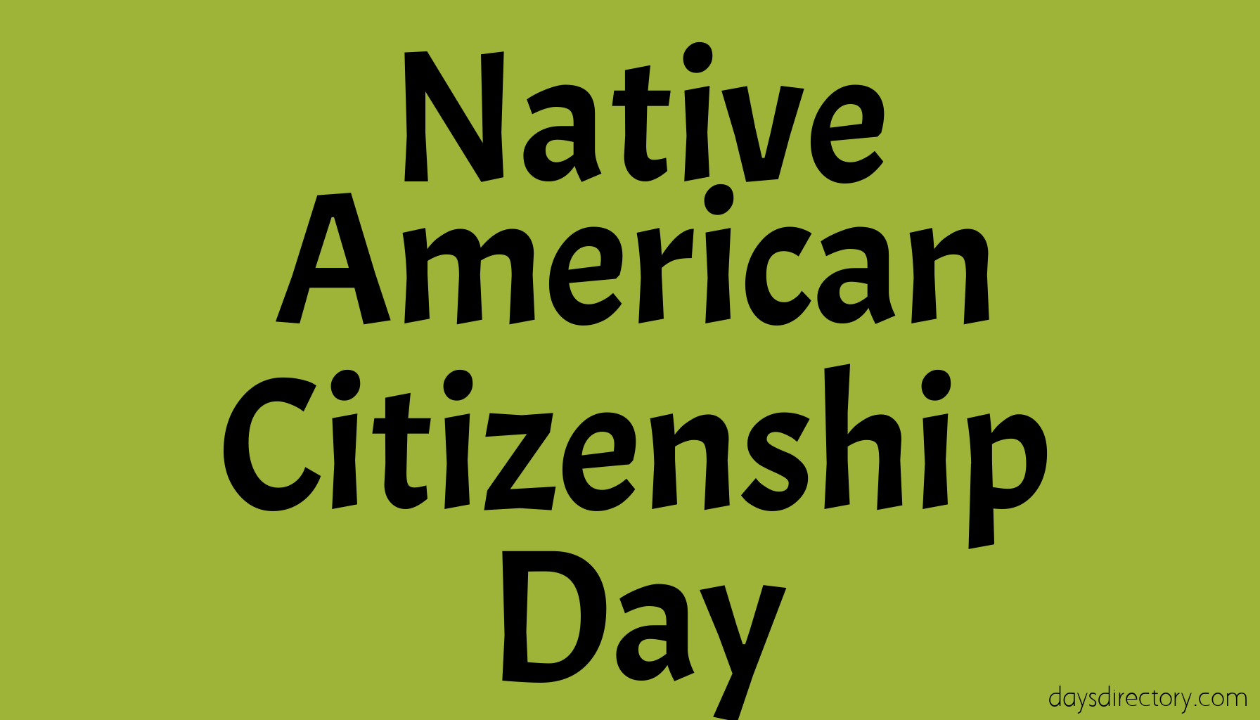 Native American Citizenship Day