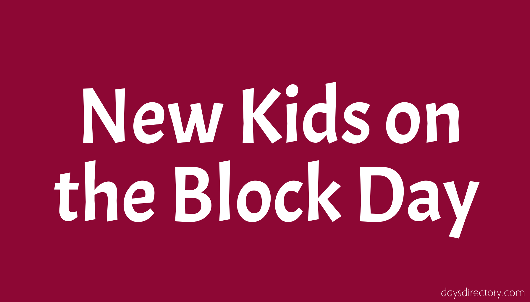New Kids on the Block Day