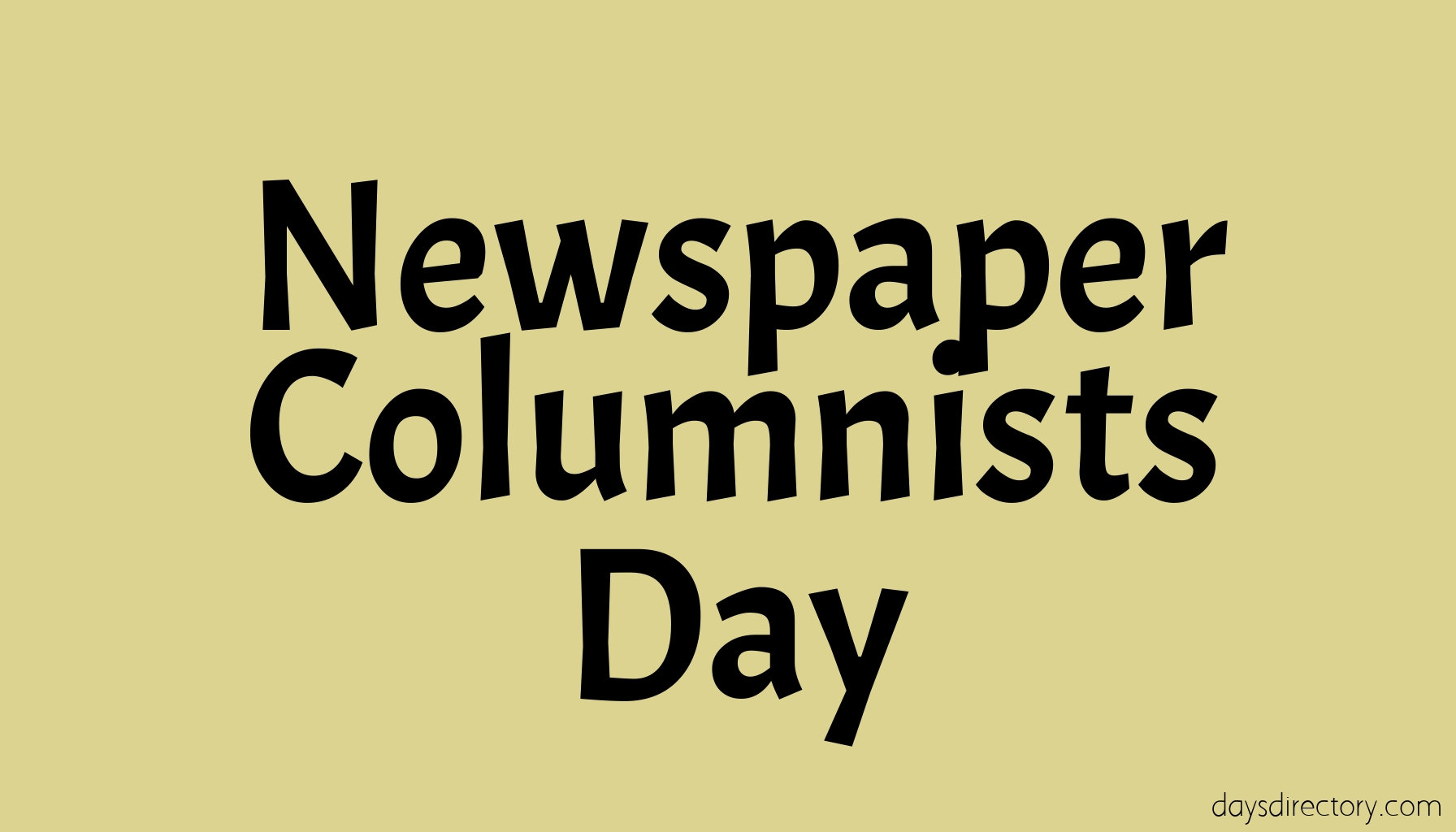 Newspaper Columnists Day