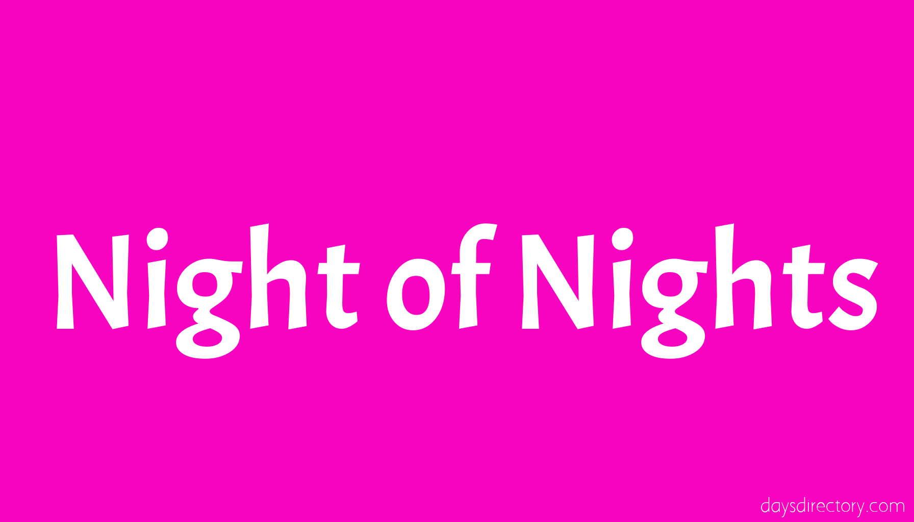 Night of Nights