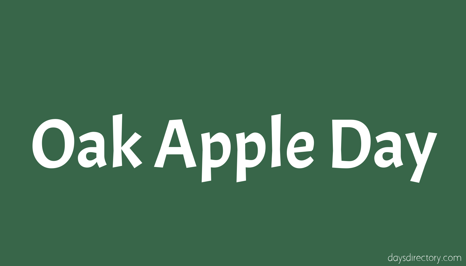 Oak Apple Day