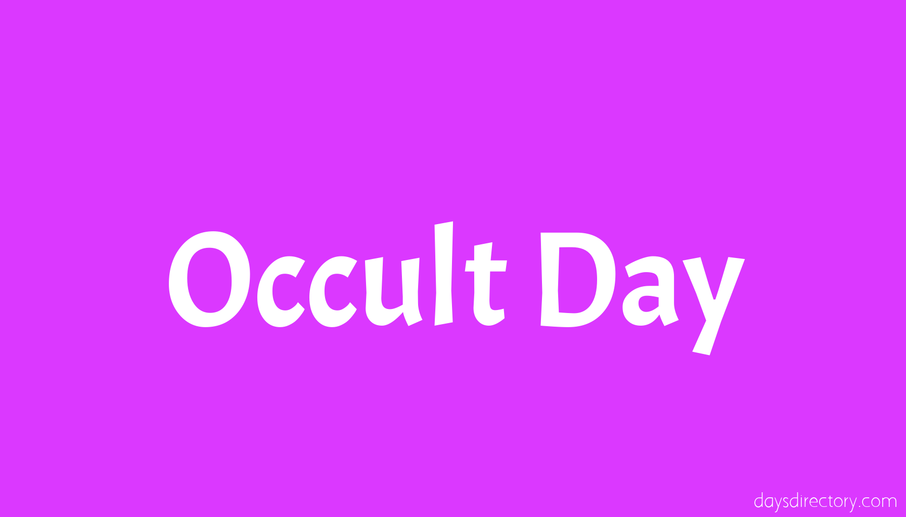 Occult Day