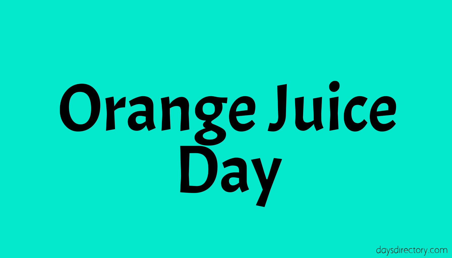 Orange Juice Day