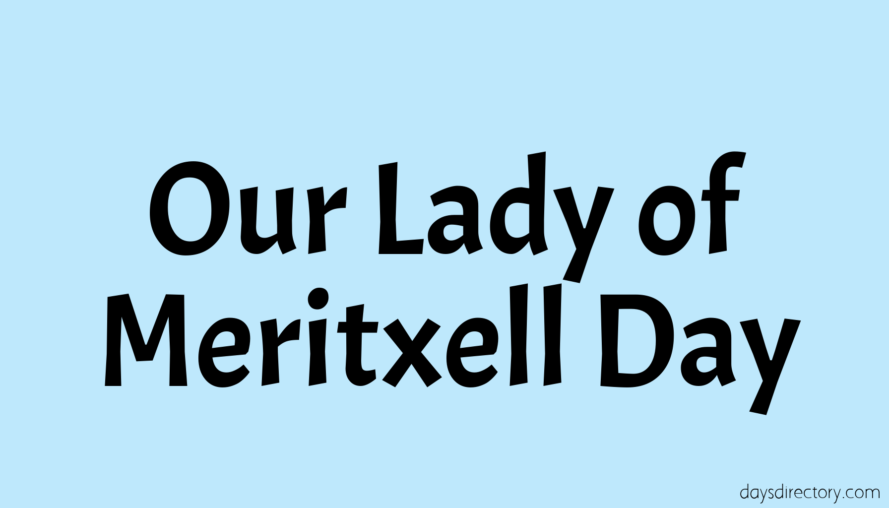 Our Lady of Meritxell Day
