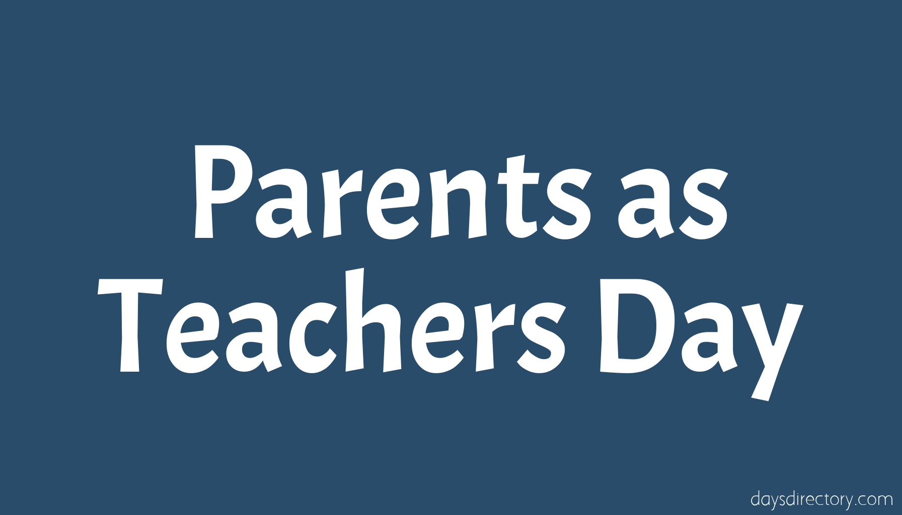 Parents as Teachers Day