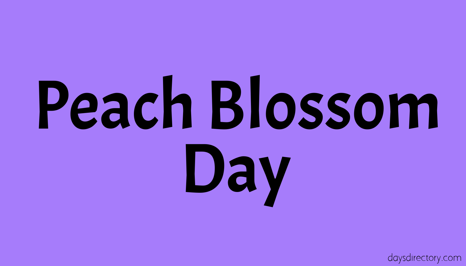 Peach Blossom Day