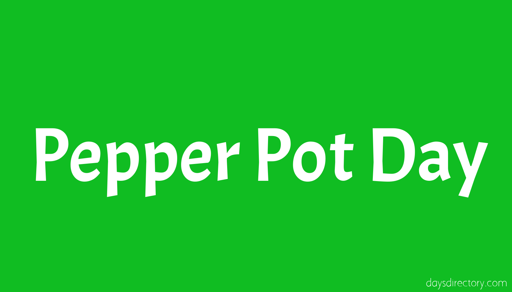 Pepper Pot Day