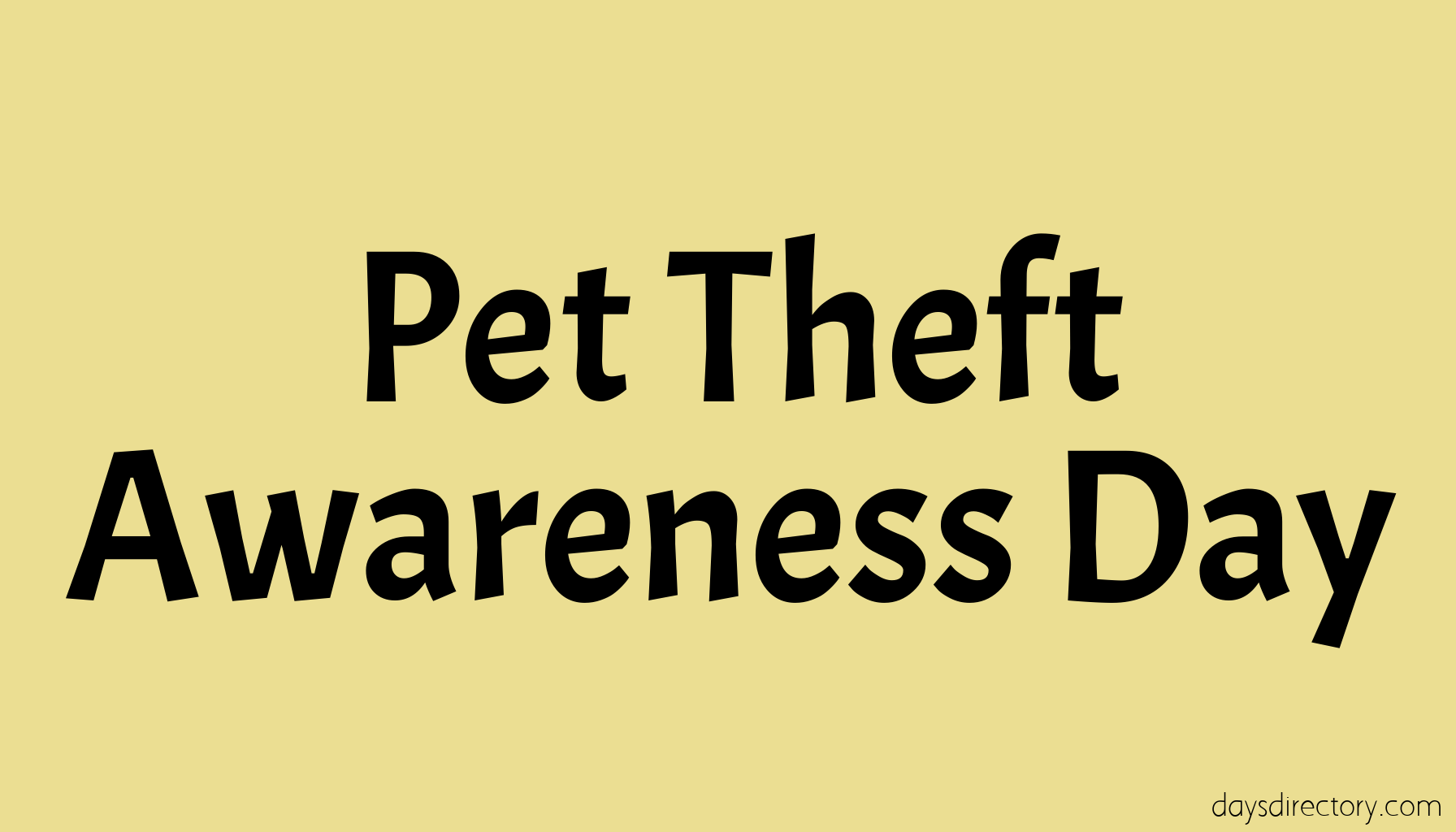 Pet Theft Awareness Day