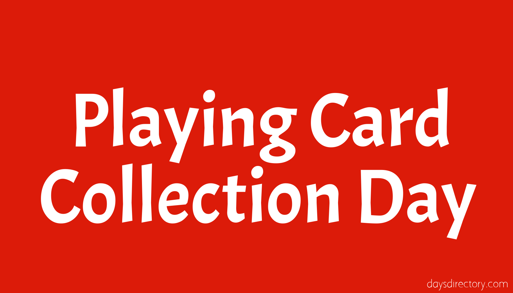 Playing Card Collection Day