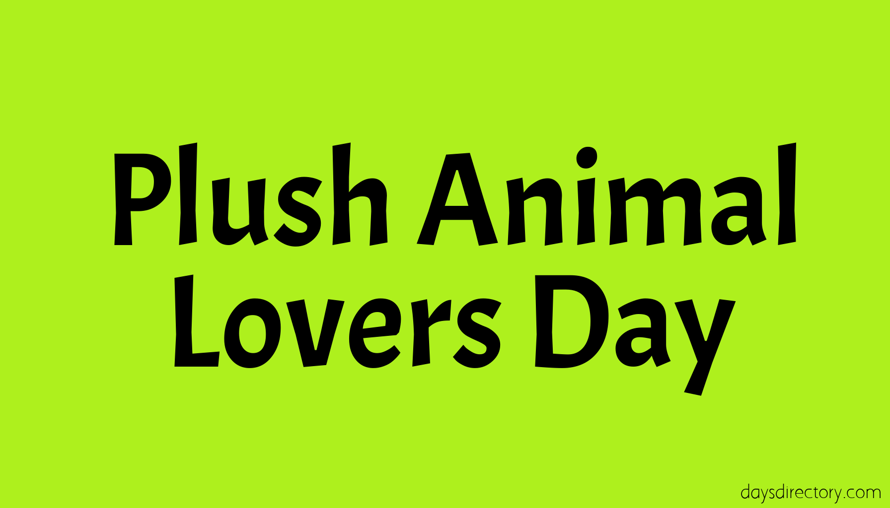 Plush Animal Lovers Day