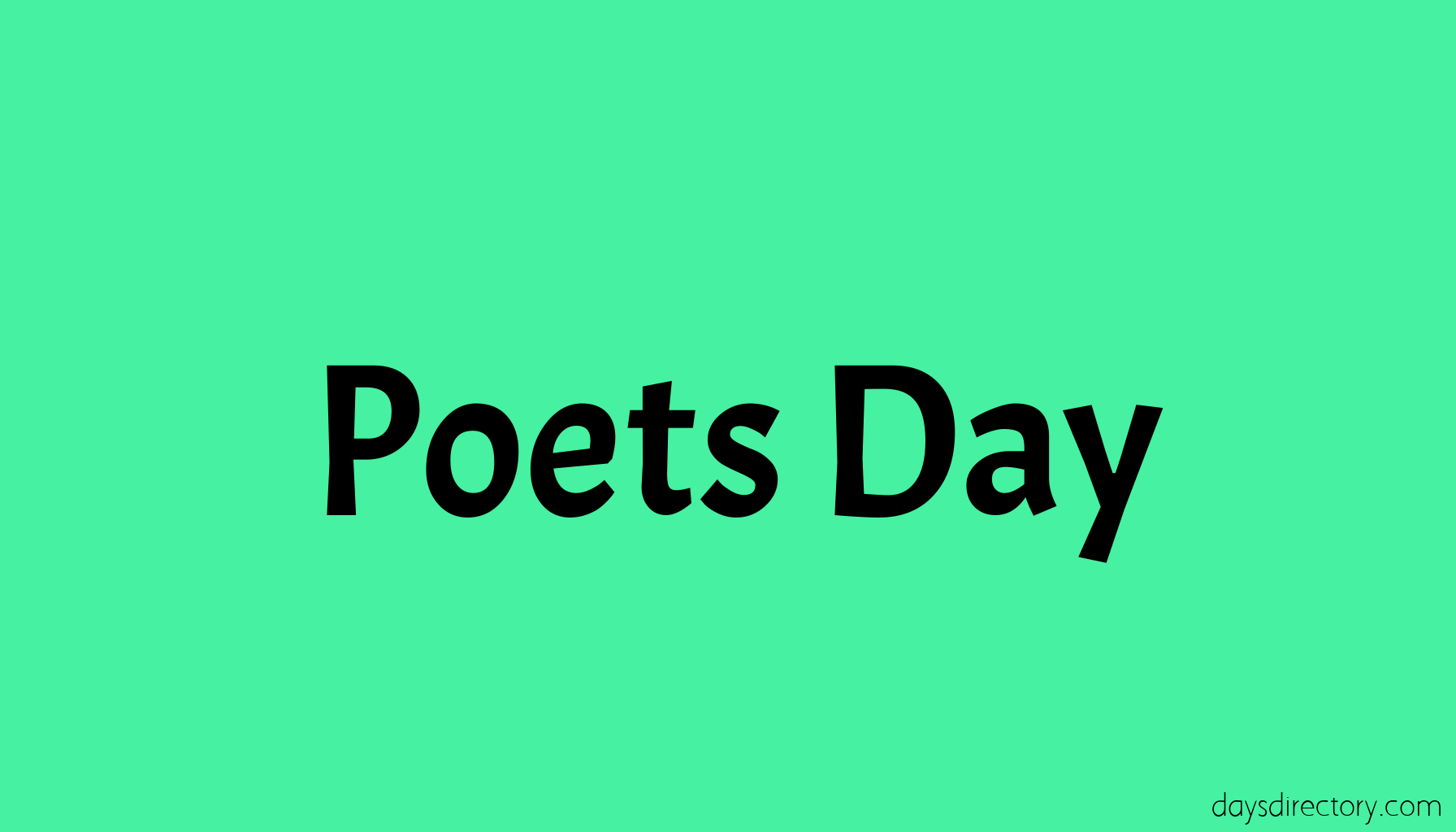 Poets Day
