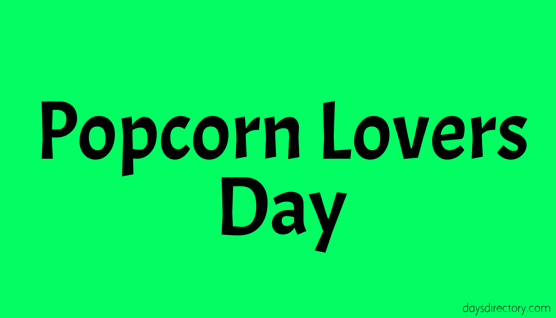 Popcorn Lovers Day