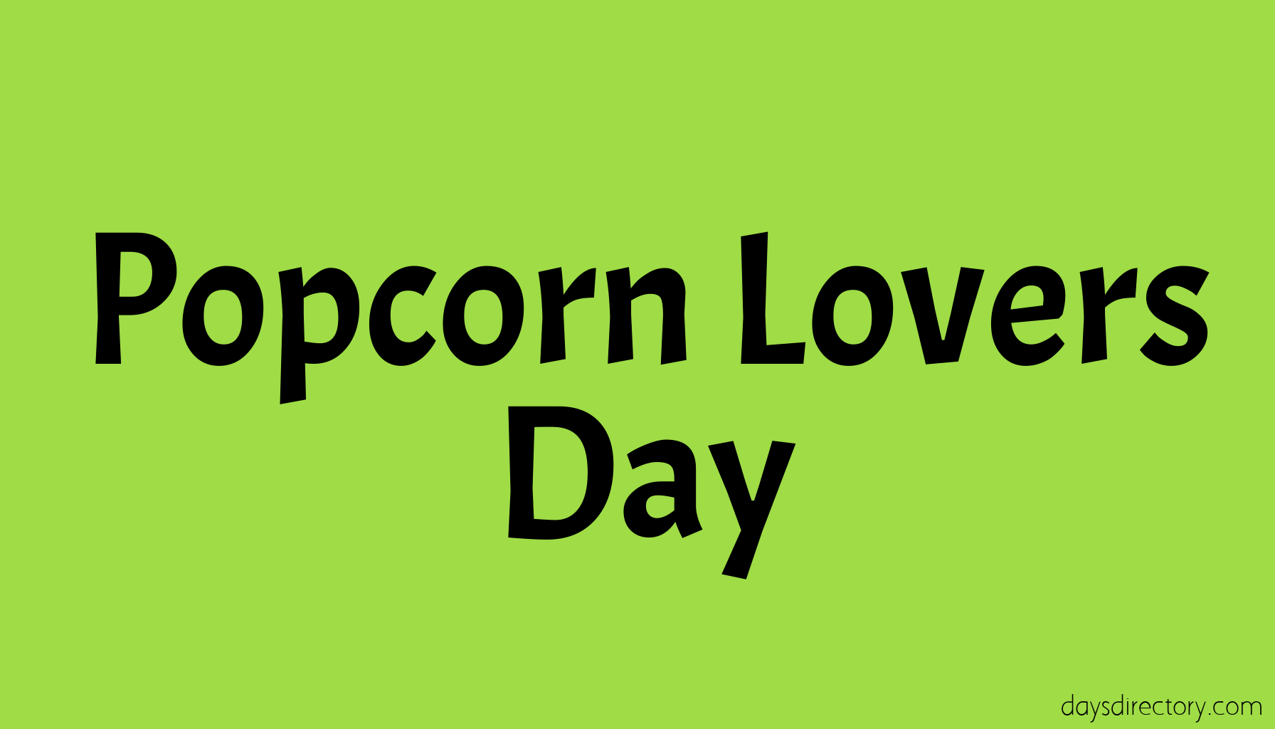 Popcorn Lovers Day