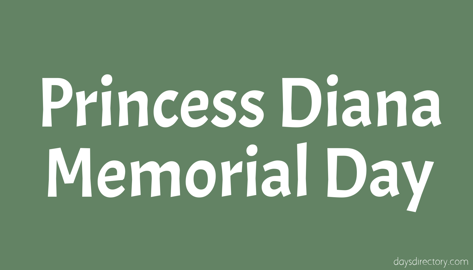 Princess Diana Memorial Day