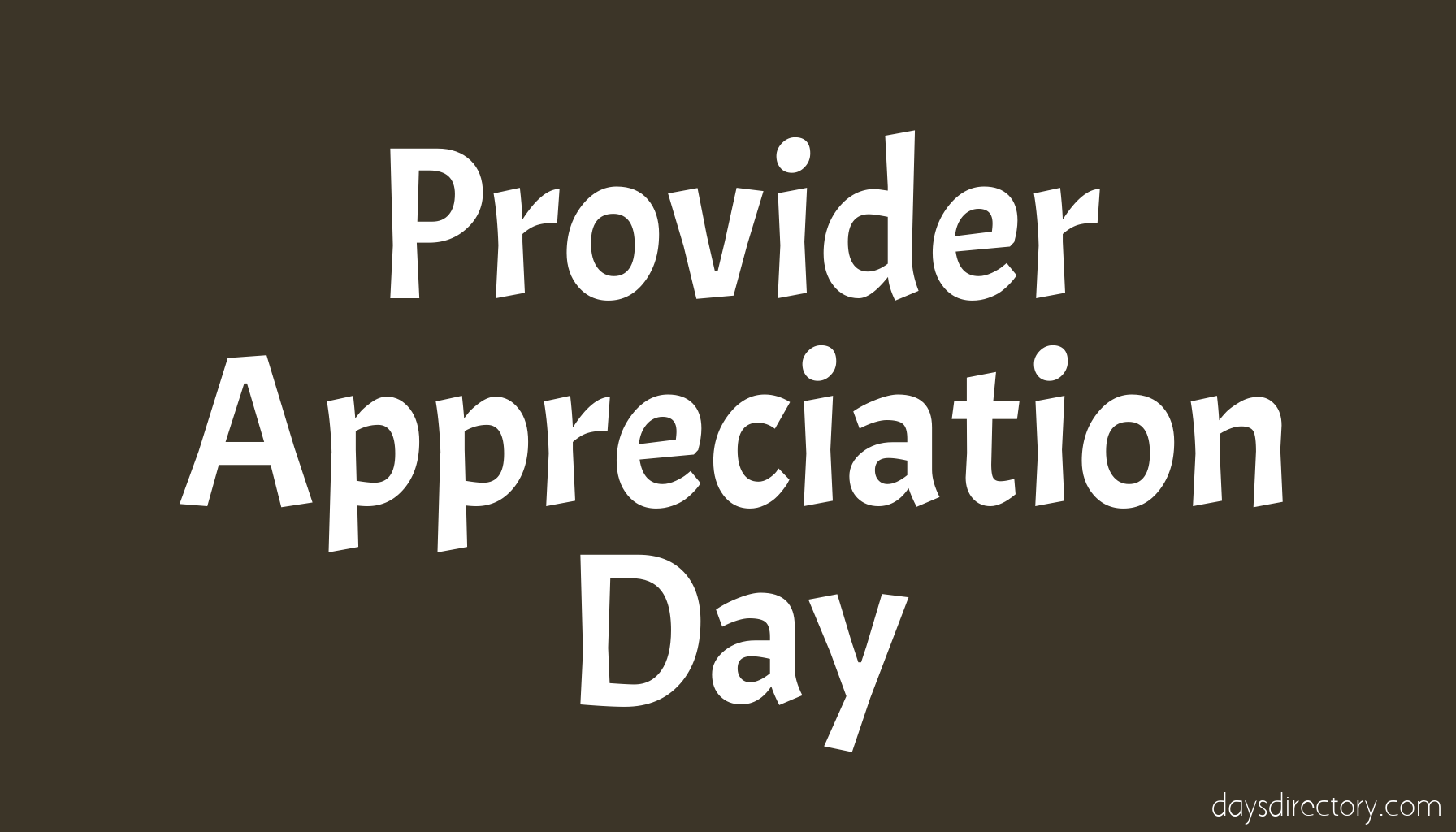 Provider Appreciation Day