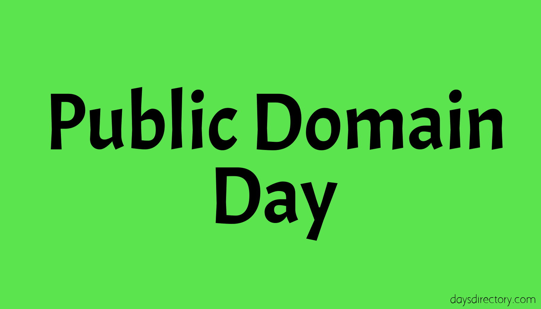 Public Domain Day