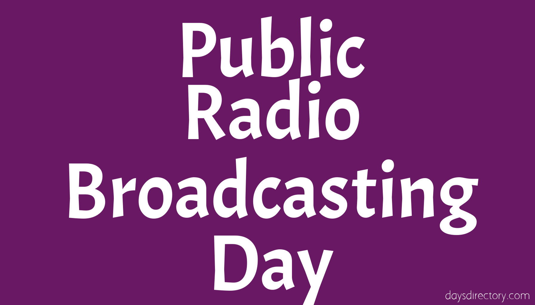 Public Radio Broadcasting Day