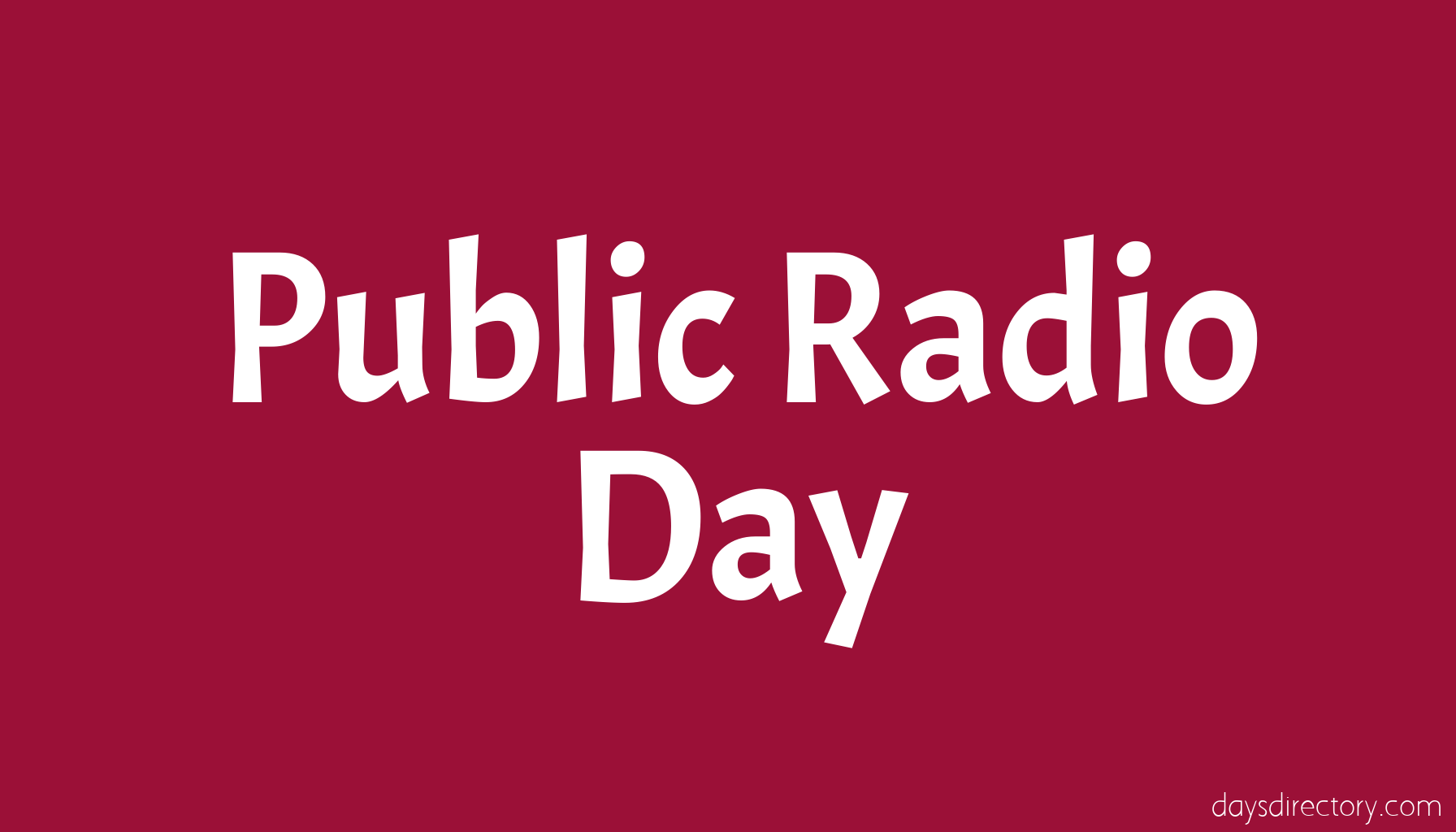 Public Radio Day