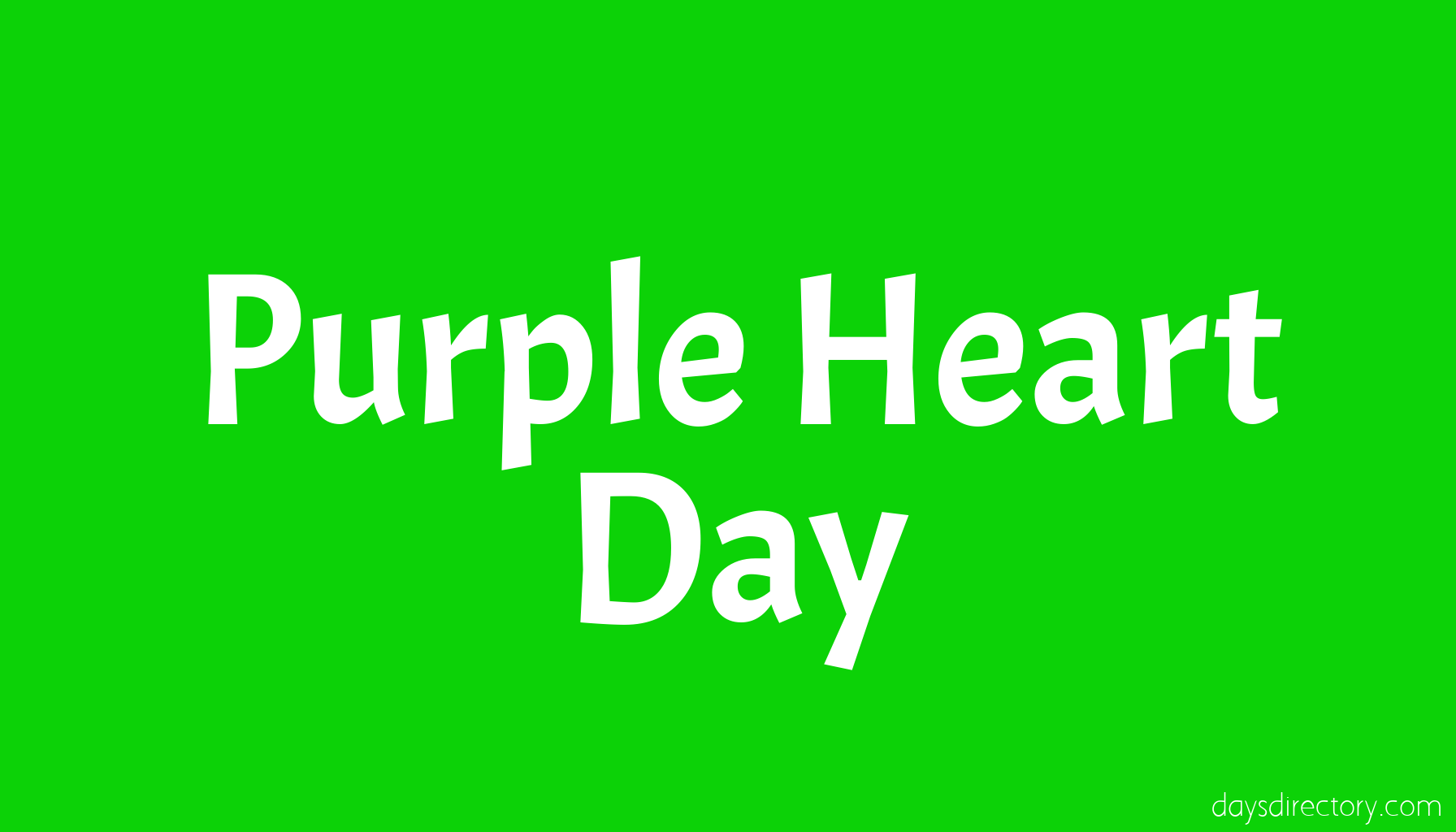 Purple Heart Day