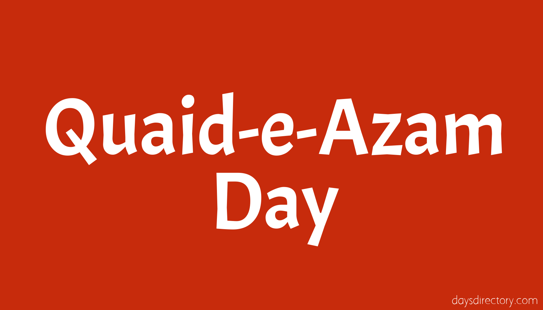 Quaid-e-Azam Day