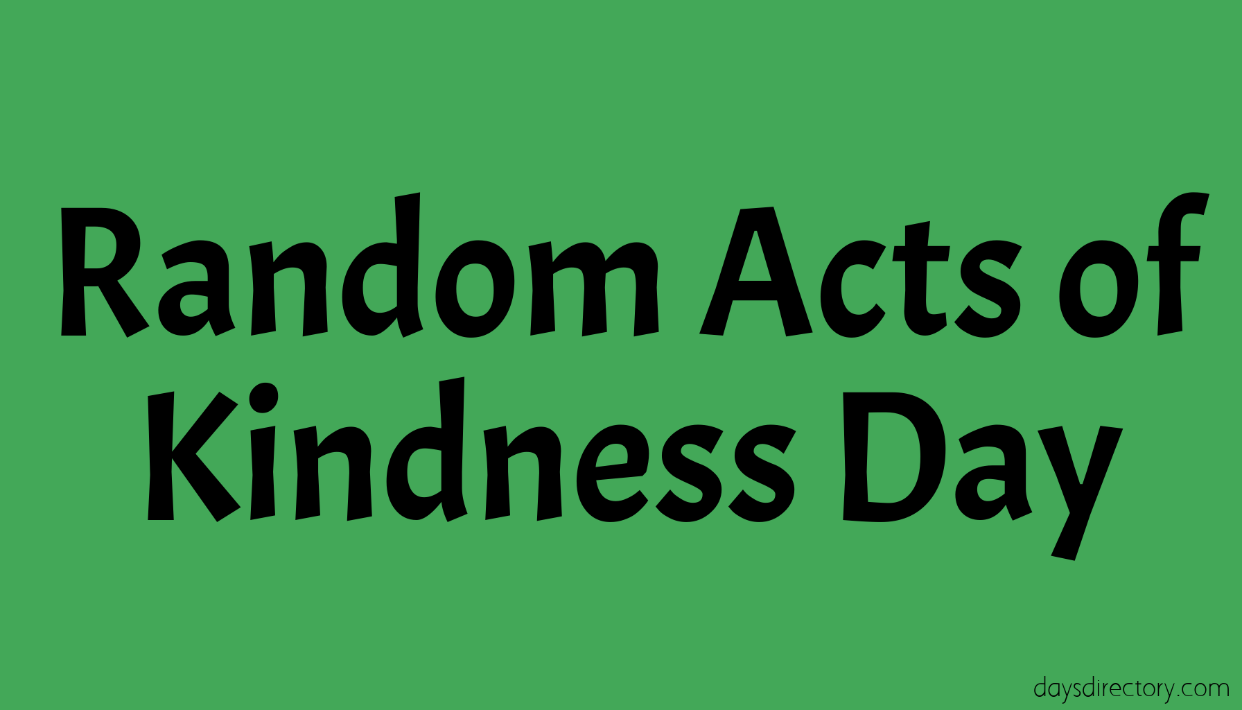 Random Acts of Kindness Day
