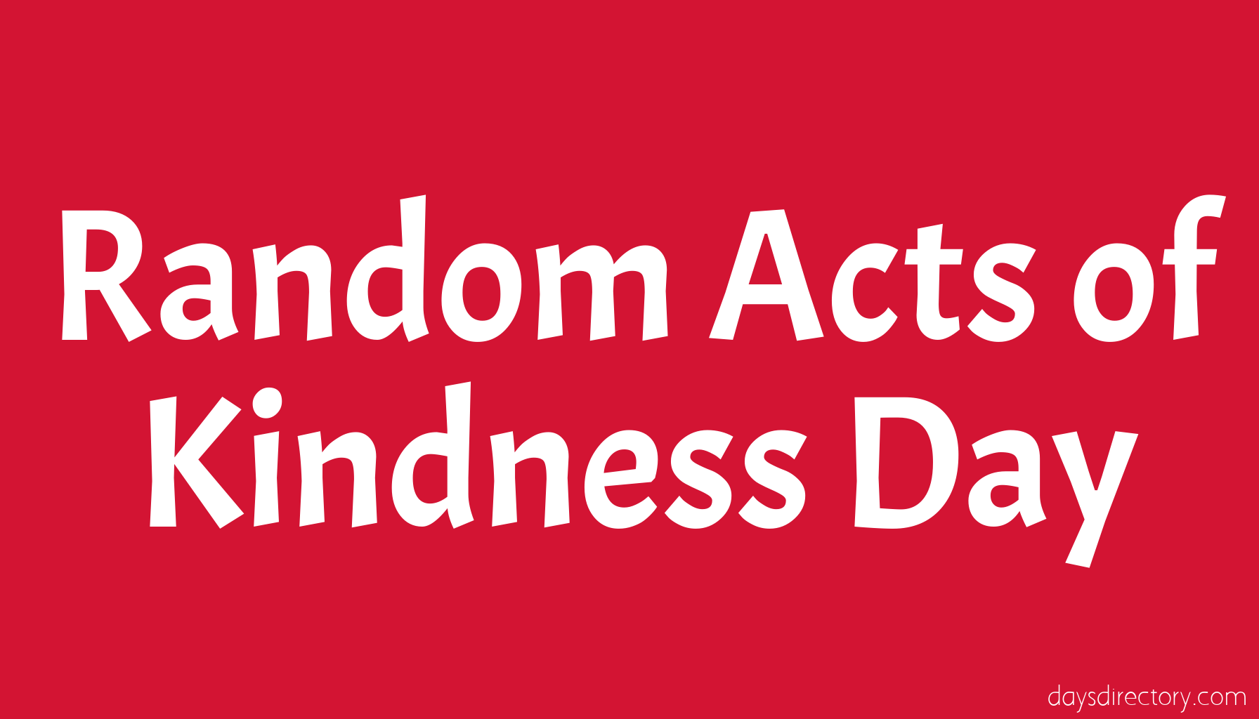 Random Acts of Kindness Day